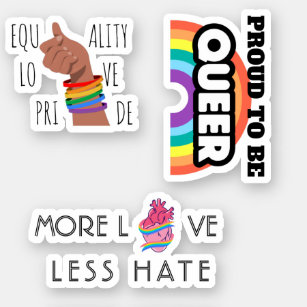 Sticker Graphique en arc-en-ciel LGBT trans queer