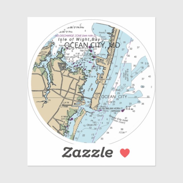 Sticker Graphique MD Ocean City (Feuille)