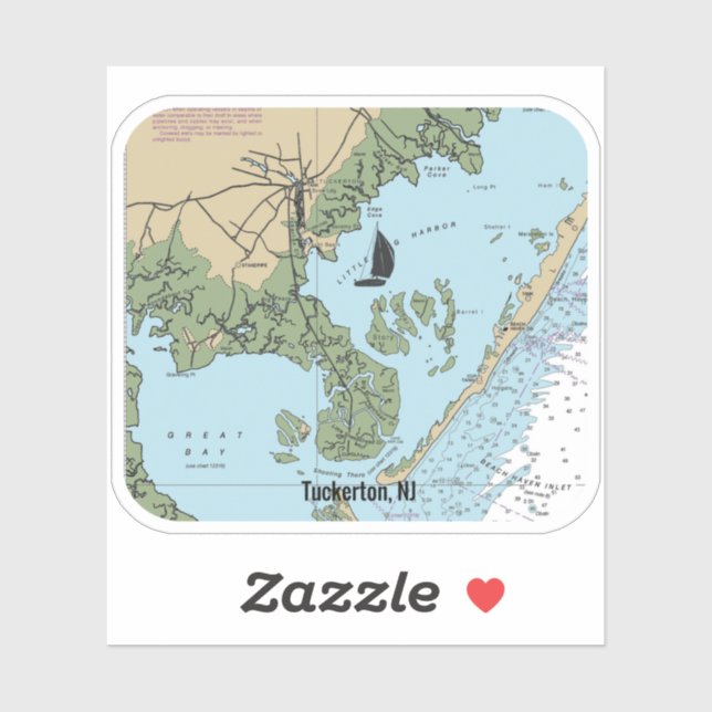 Sticker Graphique NJ Tuckerton (Feuille)