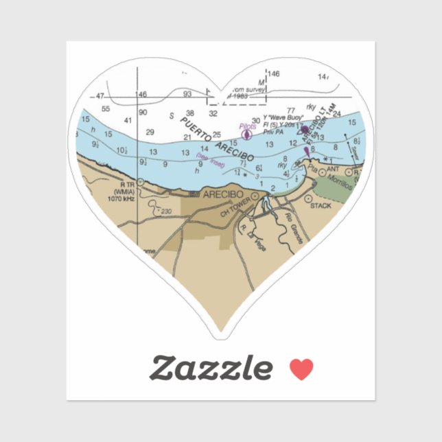 Sticker Graphique Porto Rico Arecibo (Feuille)