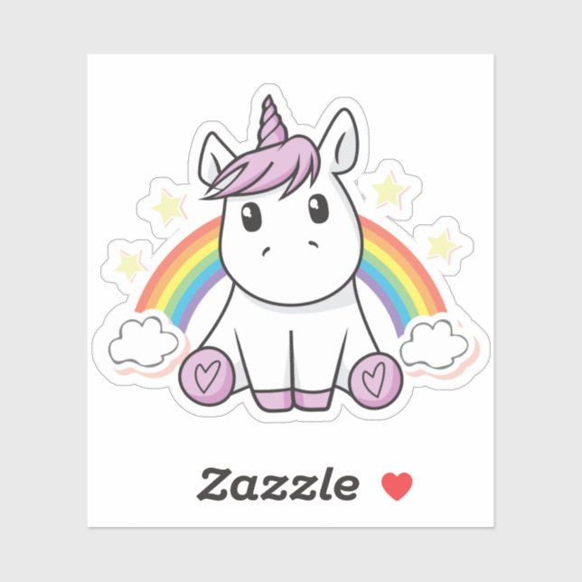 Sticker Graphique Unicorn Rainbow (Feuille)