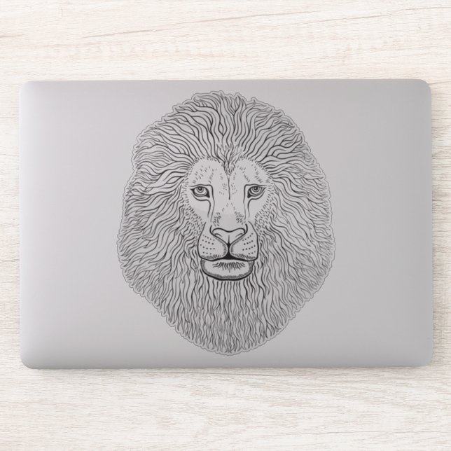 Sticker Graphiques de tête de lion (Ordinateur)