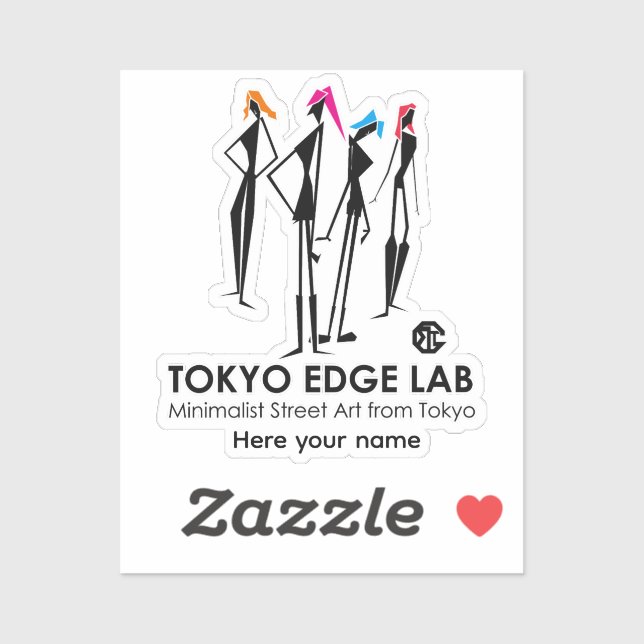 Sticker Graphisme Filles K-Pop Urbain Moderne - Tokyo Edge (Feuille)