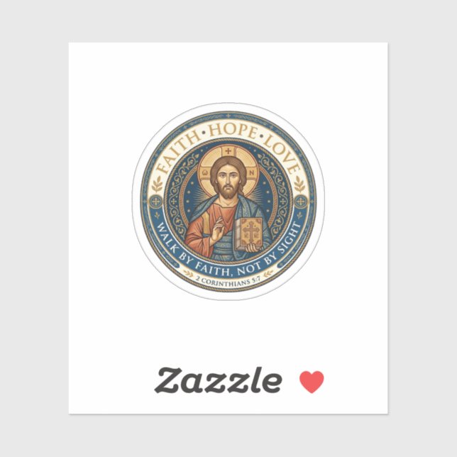 Sticker Graphisme Spiritualité Contemplative Monastique Jé (Feuille)
