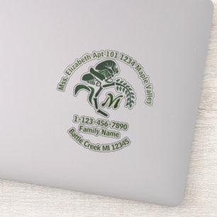 Sticker Grasshopper à capuchon Famille Adresse de domicile