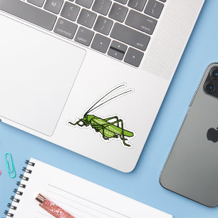 Sticker Grasshopper vert vintage