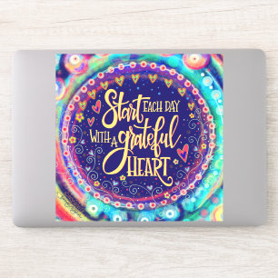 Sticker Grateful Coeur Encouragement Plutôt Inspiritisme