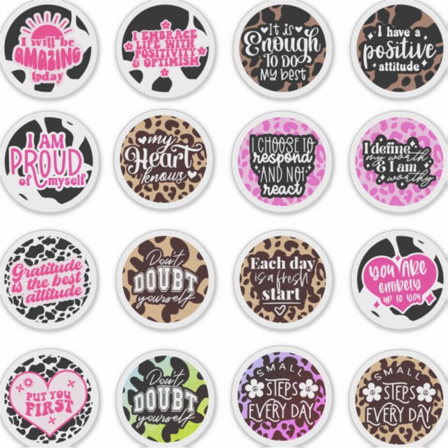 Sticker Gratitude Positive Citations & Inspirational tenda (Devant)