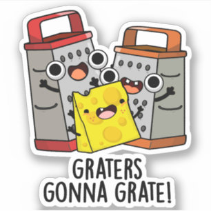 Sticker Gratte Va Gratter Funny Pun au fromage