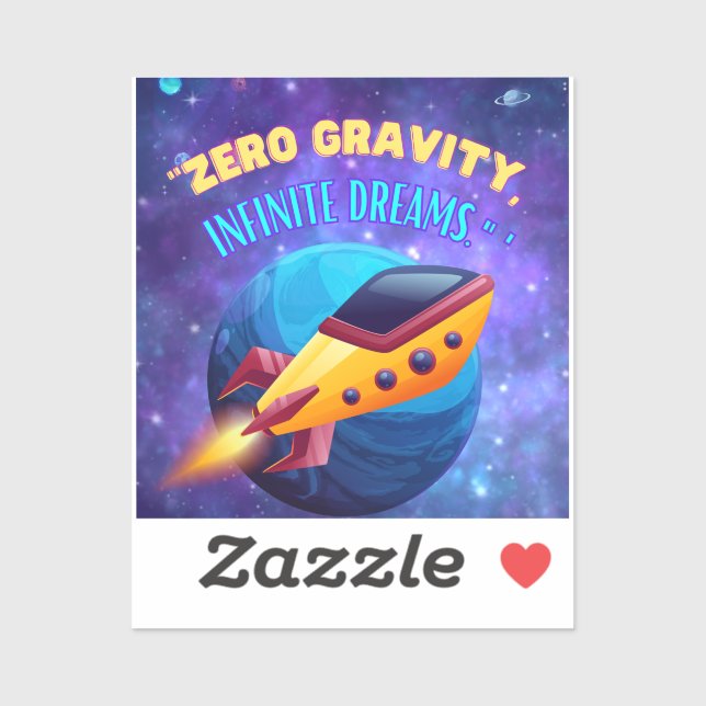 Sticker Gravité zéro rêves infinis (Feuille)
