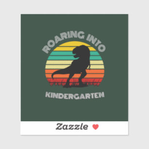 Sticker Gravure dans le jardin d'enfants Dinosaur