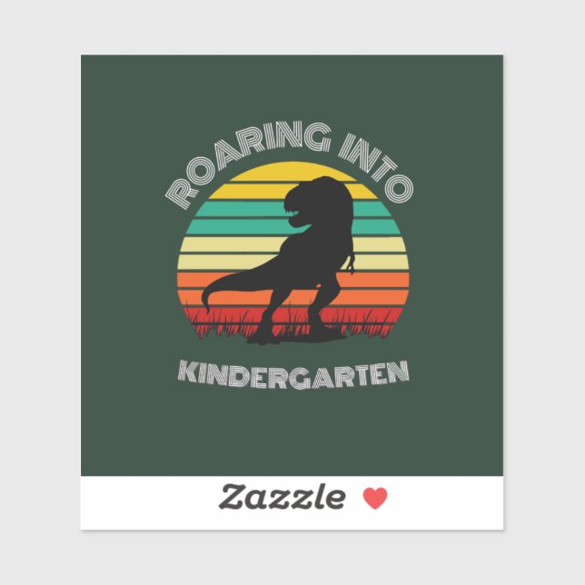 Sticker Gravure dans le jardin d'enfants Dinosaur (Feuille)