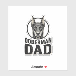 Sticker Gravure de papa Doberman vintage, design pour amat