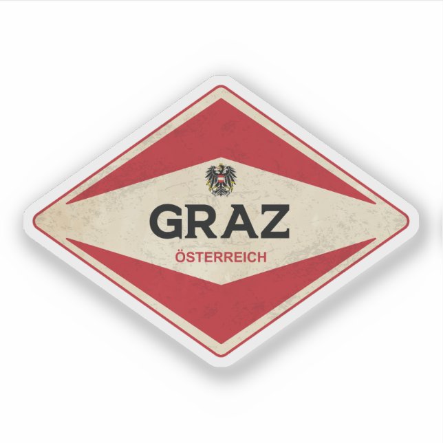 Sticker Graz Autriche Vintage (Devant)