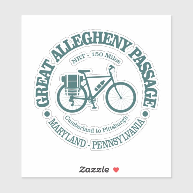 Sticker Great Allegheny Passage (cycling) (Feuille)
