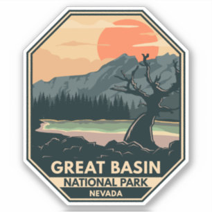 Sticker Great Basin National Park Emblem rétro