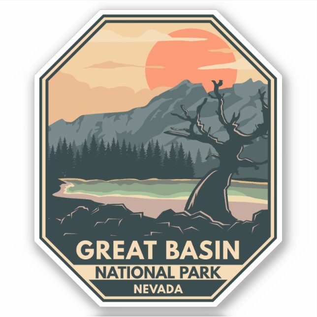 Sticker Great Basin National Park Emblem rétro (Devant)