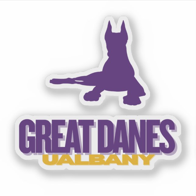 Sticker Great Danes - UAlbany - College Baseball Spirit (Devant)