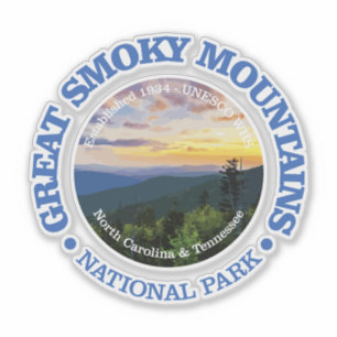 Sticker Great Smoky Mountains NP (rd)2