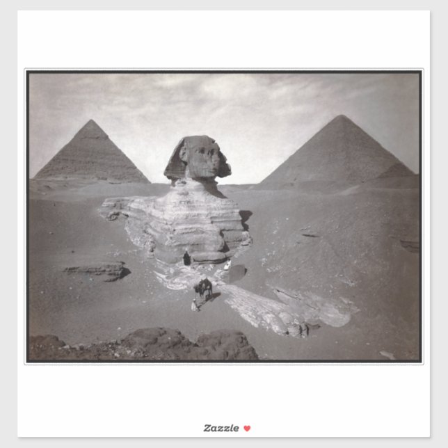 Sticker Great Sphinx & Gizeh Pyramides Necropolis Egypte (Feuille)