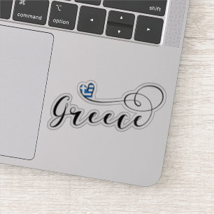 Sticker Grec, drapeau de coeur de la Grèce