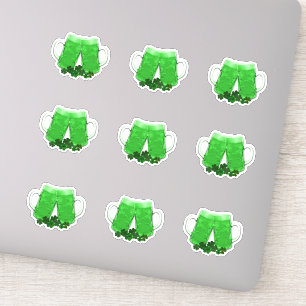 Sticker Green Beer Irlandais Shamrocks St. Patricks Day