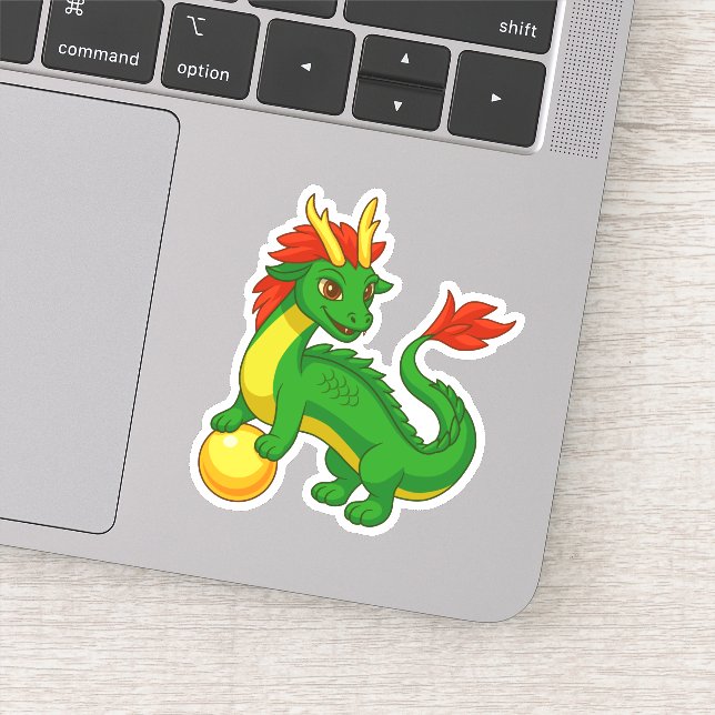 Sticker Green Chinese Dragon (Détail)