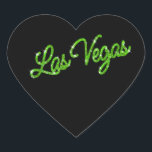 Sticker Green Las Vegas<br><div class="desc">Cet autocollant de Las Vegas est accentué avec le type vert brillant sur un arrière - plan noir. Il fait partie de la Green Las Vegas Sparkles Mariage Collection,  et est parfait comme une enveloppe scellée ou une décoration de faveur.</div>