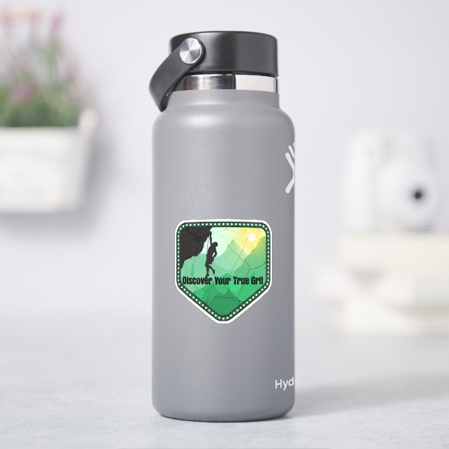 Sticker Green Mountain Rock Escalade Outdoor Adventure (HydroFlask)