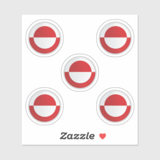 Sticker Greenland Round Icon X4