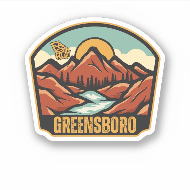 Sticker Greensboro, Géorgie (Devant)