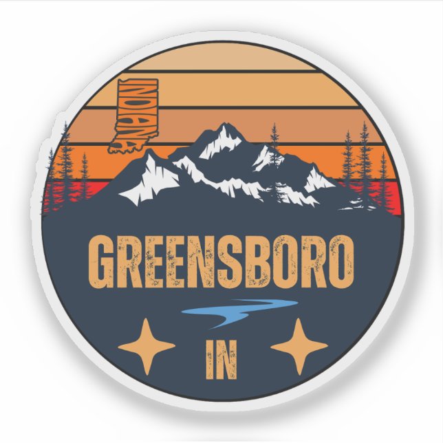 Sticker Greensboro, Indiana (Devant)