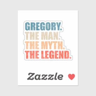 Sticker Grégory l'homme le mythe la légende