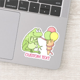 Sticker Grenouille à crème glacée