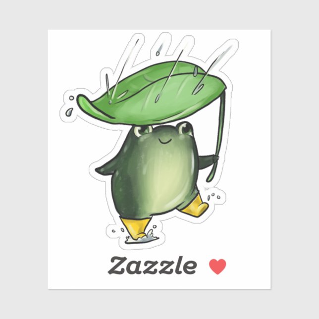 Sticker Grenouille à éclaboussure (Feuille)