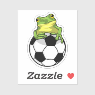 Sticker Grenouille avec balle de football