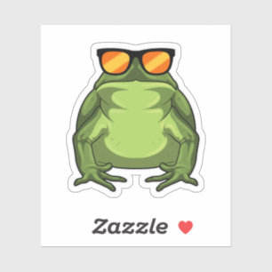 Sticker Grenouille avec lunettes de soleil