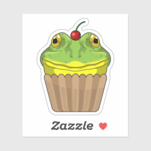 Sticker Grenouille avec muffin