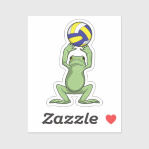 Sticker Grenouille avec volleyball