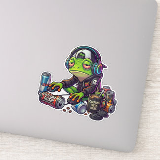 Sticker Grenouille de joueur privé de sommeil