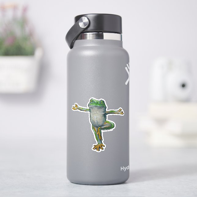 Sticker Grenouille de yoga (HydroFlask)