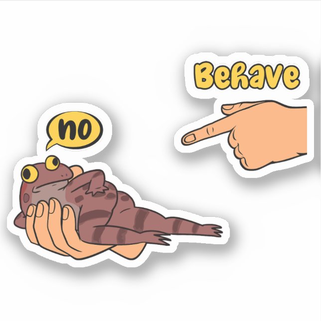 Sticker Grenouille malhonnête Mème de grenouille drôle Se  (Devant)