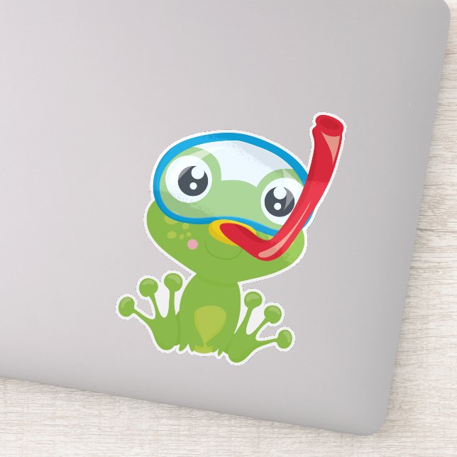 Sticker Grenouille mignonne, Petite grenouille, Grenouille (Détail)