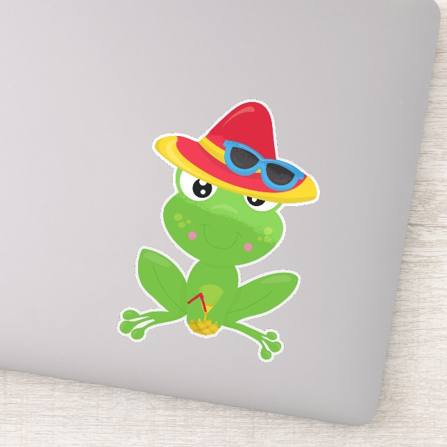 Sticker Grenouille mignonne, Petite grenouille, Grenouille (Détail)