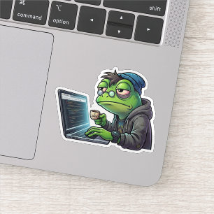 Sticker Grenouille Programmeuse Privée de Sommeil Autocoll