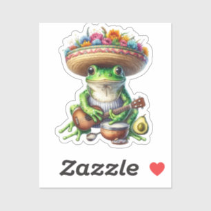 Sticker Grenouille verte musicale