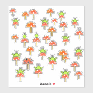 Sticker Grenouilles à dessin sur les tabourets et les cham