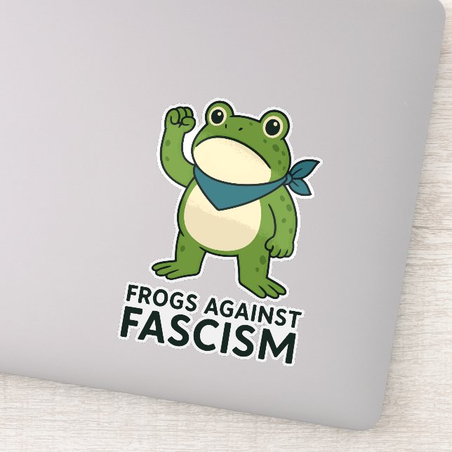 Sticker Grenouilles Contre le Fascisme Manifestation de Gr (Détail)