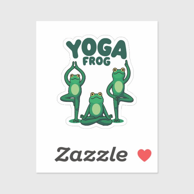 Sticker Grenouilles de yoga (Feuille)