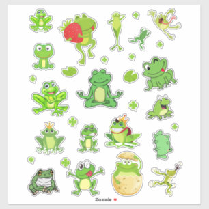 Sticker grenouilles en vinyle coupé